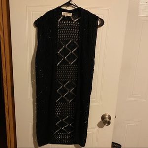 Pink Rose Long Sweater Vest